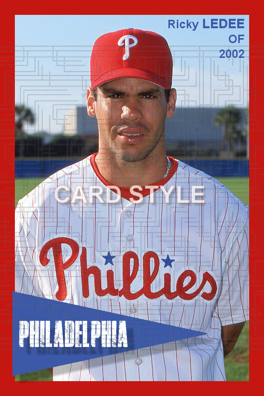 Ricky Ledee - 2002 Philadelphia Phillies - choose a size & style