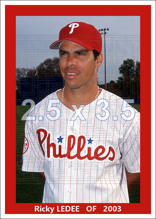 Ricky Ledee - 2003 Philadelphia Phillies - choose a size & style