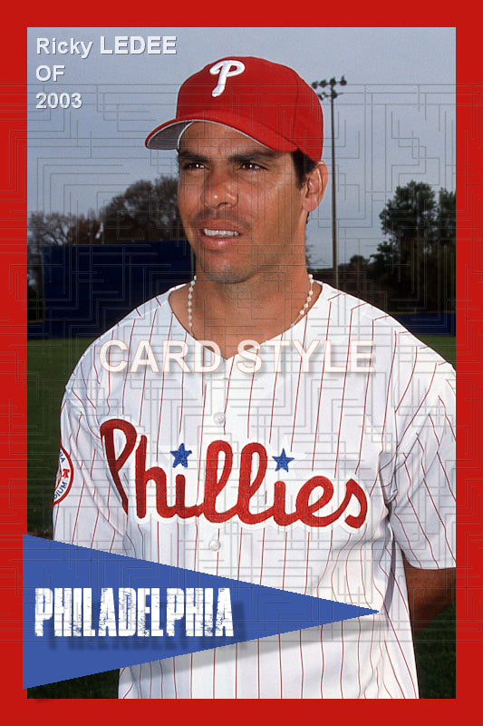 Ricky Ledee - 2003 Philadelphia Phillies - choose a size & style