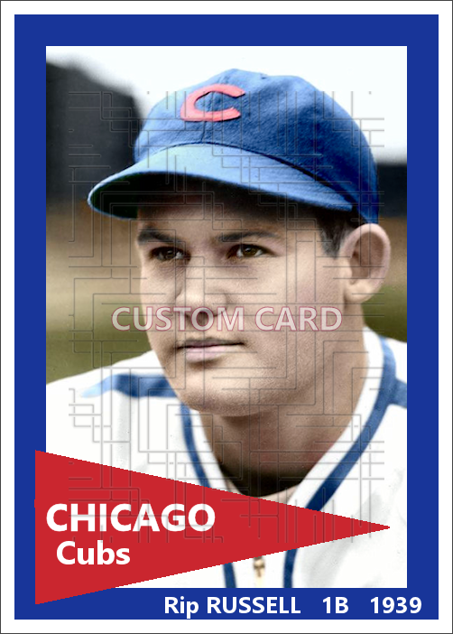 Rip Russell - 1939 Chicago Cubs - choose a size & style