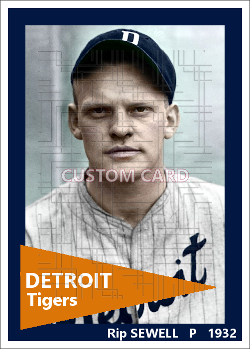 Rip Sewell - 1932 Detroit Tigers - choose a size & style