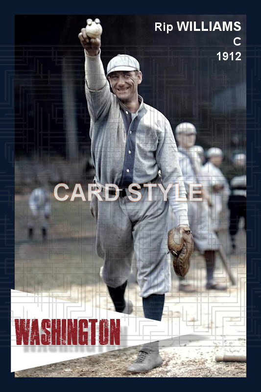 Rip Williams - 1912 Washington Senators - choose a size & style