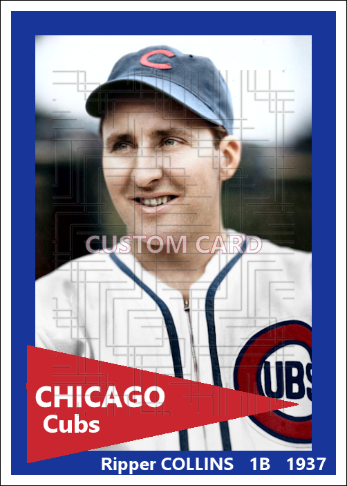 Ripper Collins - 1937 Chicago Cubs - choose a size & style