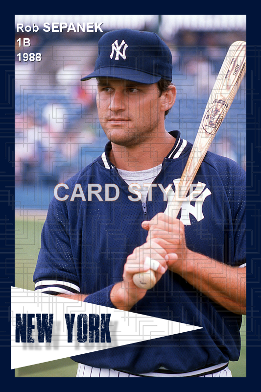 Rob Sepanek - 1988 New York Yankees spring training - choose a size & style