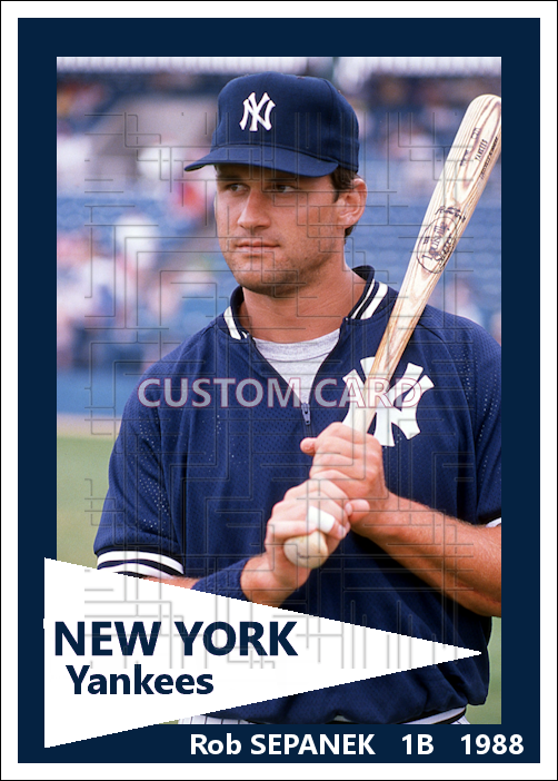 Rob Sepanek - 1988 New York Yankees spring training - choose a size & style