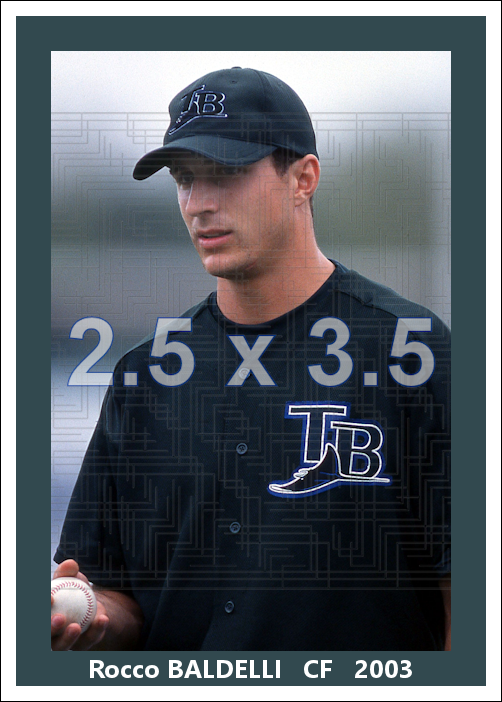 Rocco Baldelli - 2003 Tampa Bay Devil Rays - choose a size & style