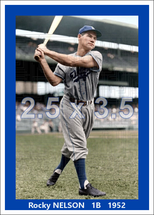 Rocky Nelson - 1952 Brooklyn Dodgers - choose a size & style
