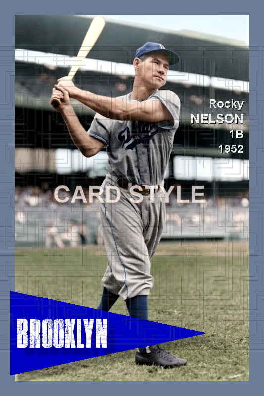 Rocky Nelson - 1952 Brooklyn Dodgers - choose a size & style
