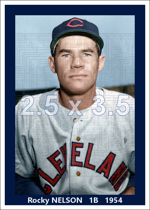 Rocky Nelson - 1954 Cleveland Indians - choose a size & style
