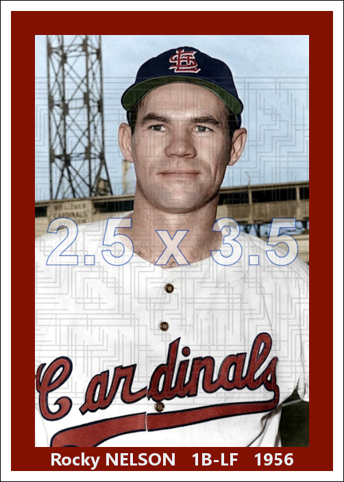 Rocky Nelson - 1956 St. Louis Cardinals - choose a size & style