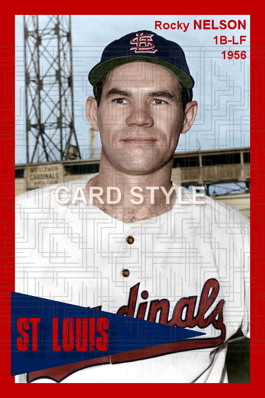 Rocky Nelson - 1956 St. Louis Cardinals - choose a size & style
