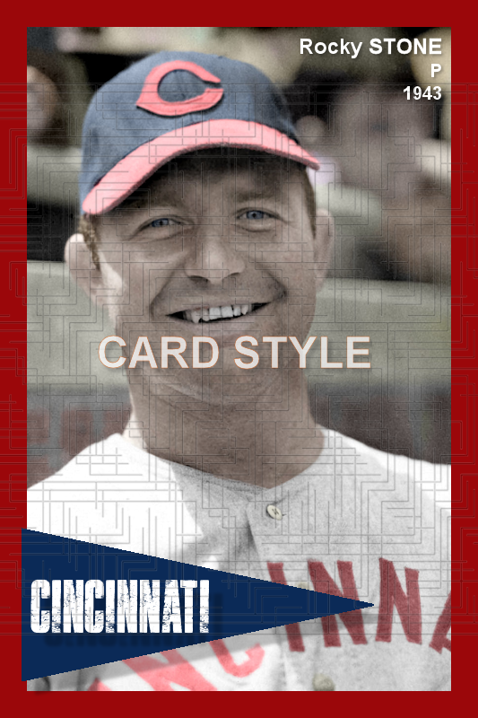 Rocky Stone - 1943 Cincinnati Reds - choose a size & style