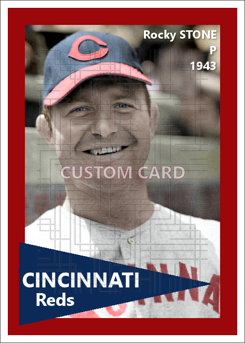 Rocky Stone - 1943 Cincinnati Reds - choose a size & style