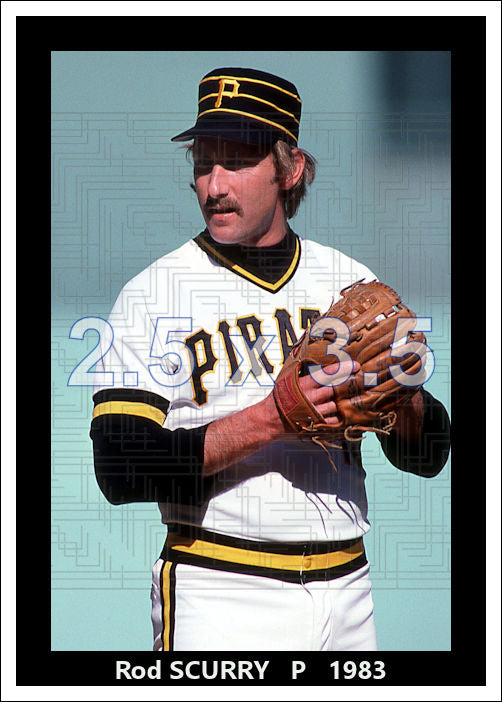 Rod Scurry - 1983 Pittsburgh Pirates - choose a size & style