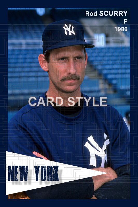 Rod Scurry - 1986 New York Yankees - choose a size & style