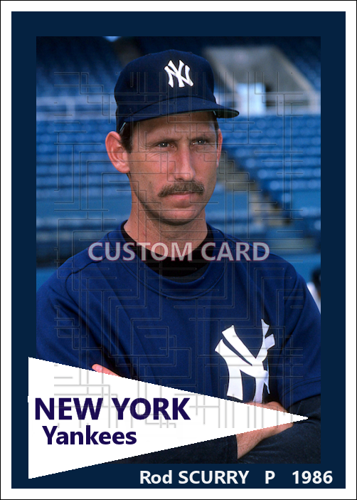 Rod Scurry - 1986 New York Yankees - choose a size & style