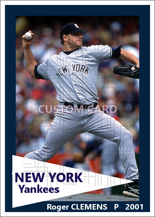 Roger Clemens - 2001 New York Yankees - choose a size & style