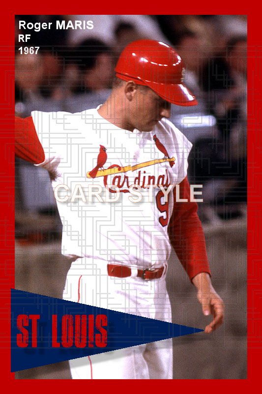 Roger Maris - 1967 St. Louis Cardinals - choose a size & style
