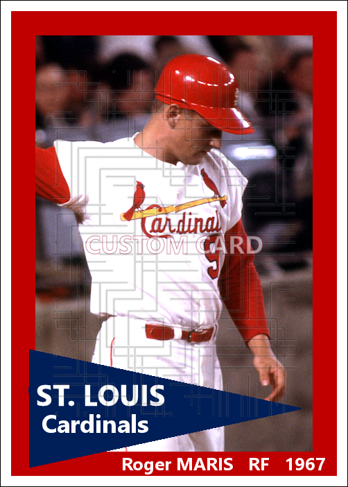 Roger Maris - 1967 St. Louis Cardinals - choose a size & style