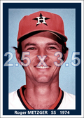 Roger Metzger - 1974 Houston Astros - choose a size & style