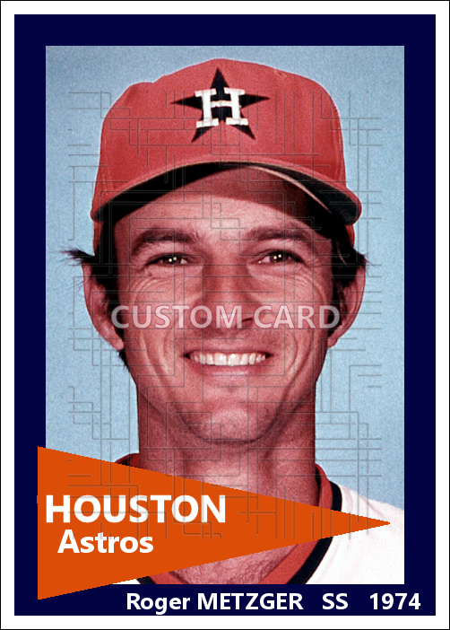 Roger Metzger - 1974 Houston Astros - choose a size & style