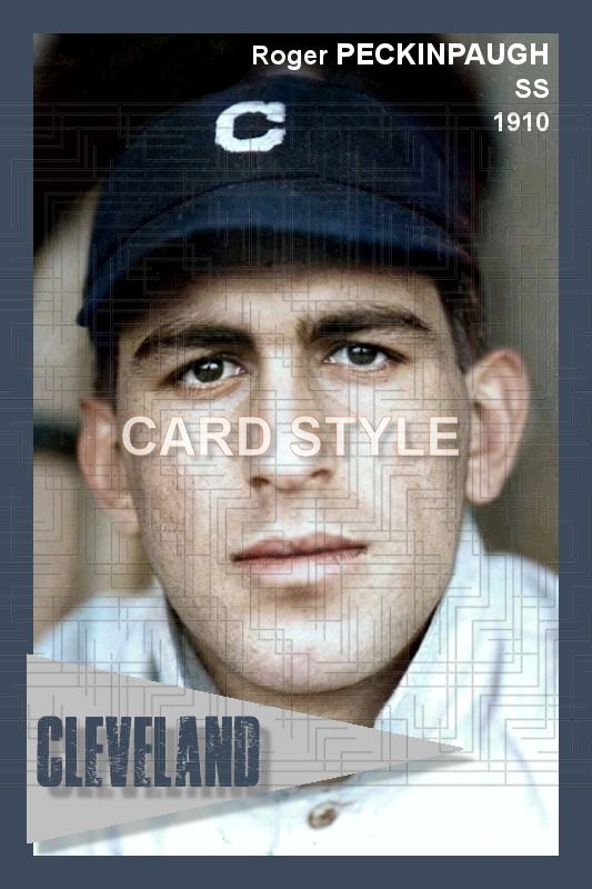 Roger Peckinpaugh - 1910 Cleveland Naps - choose a size & style
