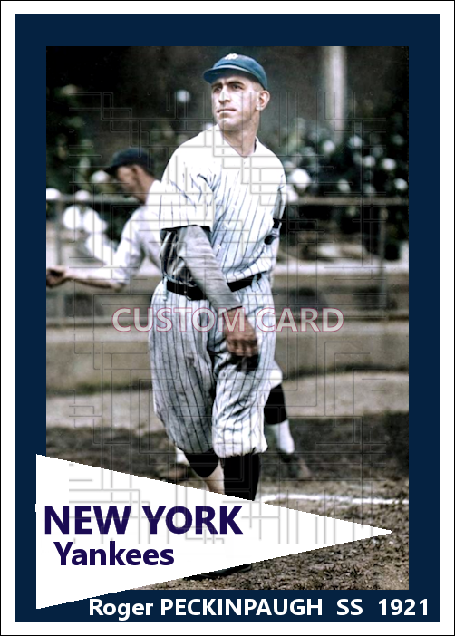 Roger Peckinpaugh - 1921 New York Yankees - choose a size & style
