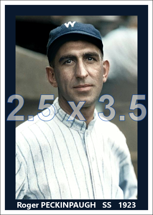 Roger Peckinpaugh - 1923 Washington Senators - choose a size & style