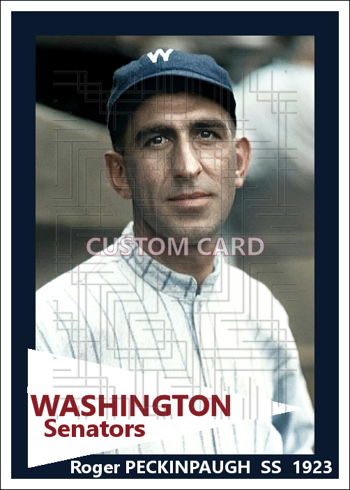 Roger Peckinpaugh - 1923 Washington Senators - choose a size & style