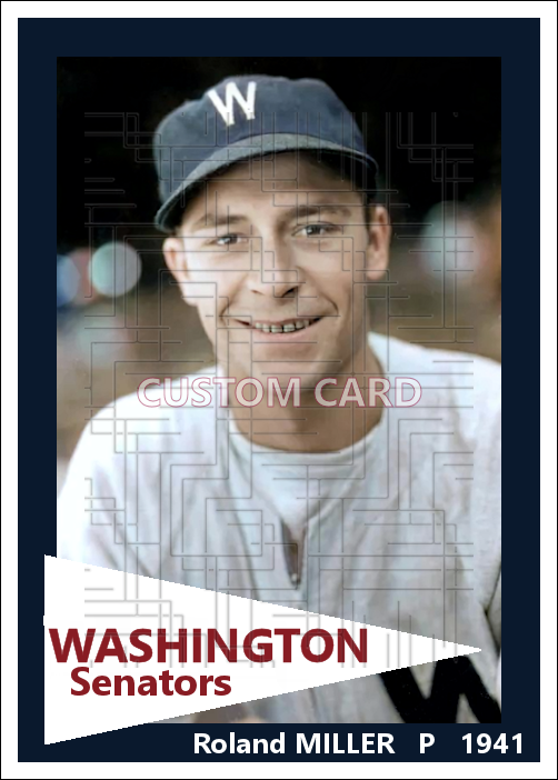 Roland Miller - 1941 Washington Senators - choose a size & style