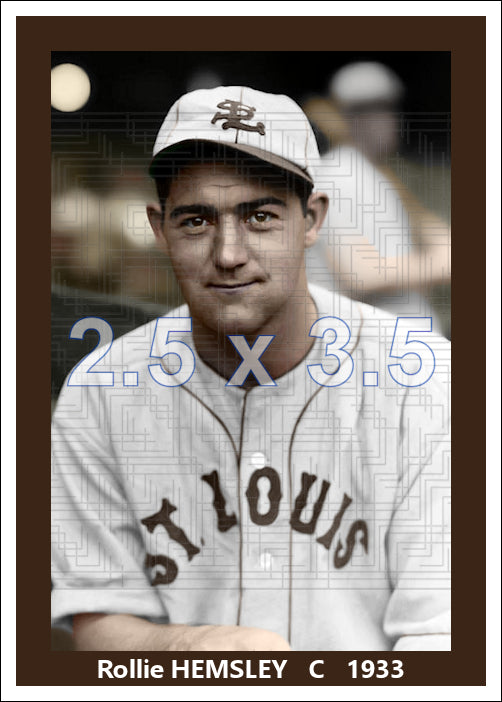 Rollie Hemsley - 1933 St. Louis Browns - choose a size & style