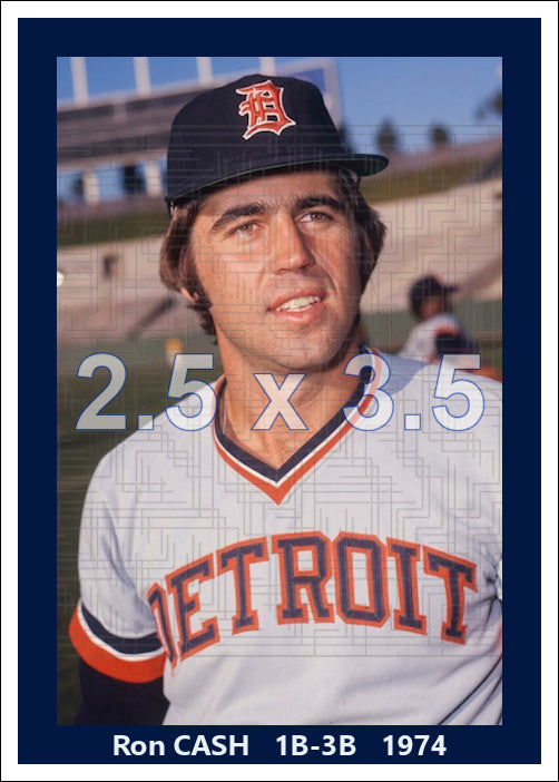 Ron Cash - 1974 Detroit Tigers - choose a size & style