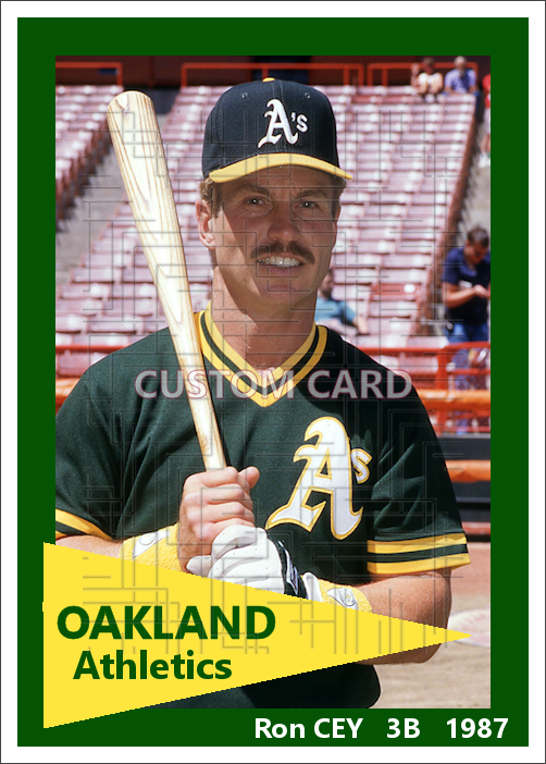 Ron Cey - 1987 Oakland Athletics - choose a size & style