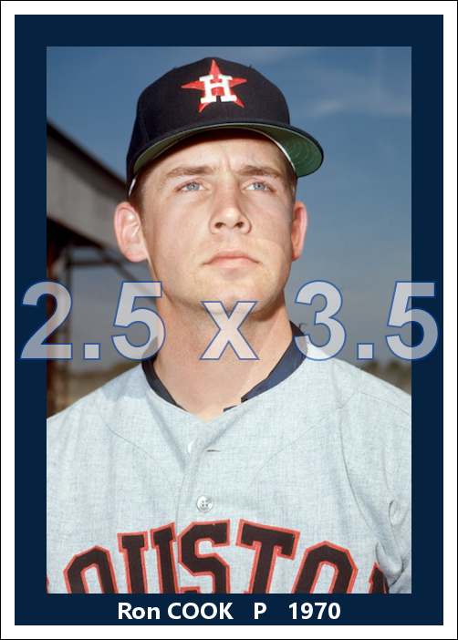 Ron Cook - 1970 Houston Astros - choose a size & style