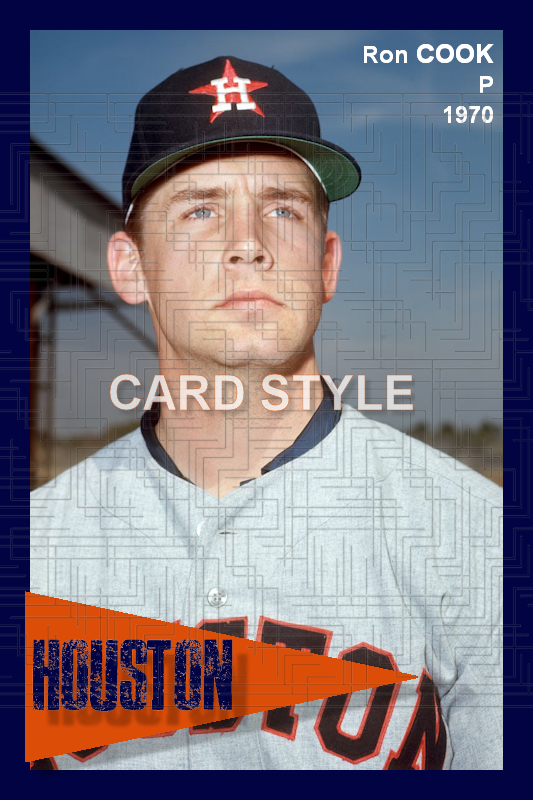 Ron Cook - 1970 Houston Astros - choose a size & style