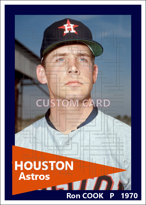 Ron Cook - 1970 Houston Astros - choose a size & style