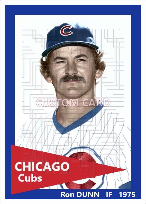 Ron Dunn - 1975 Chicago Cubs - choose a size & style