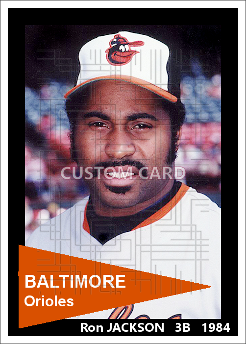 Ron Jackson - 1984 Baltimore Orioles - choose a size & style