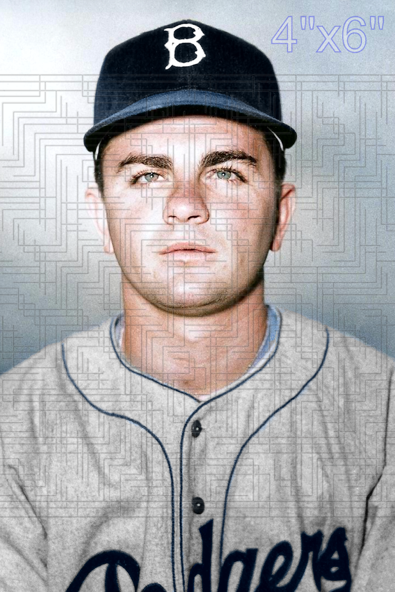 Ron Negray - 1952 Brooklyn Dodgers - choose a size & style