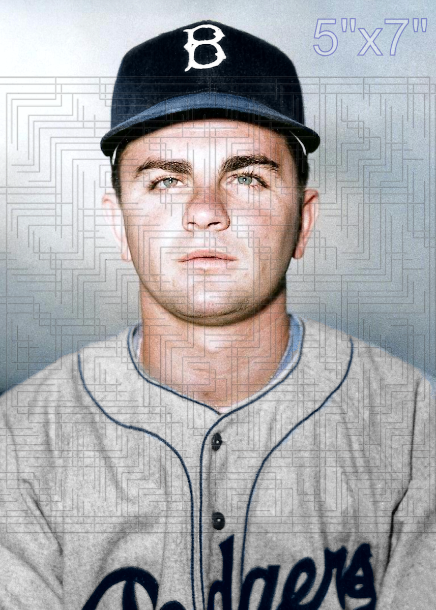 Ron Negray - 1952 Brooklyn Dodgers - choose a size & style