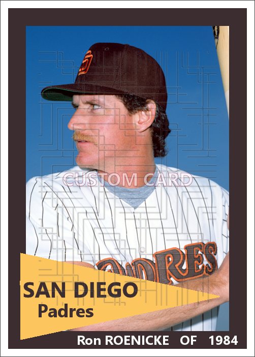 Ron Roenicke - 1984 San Diego Padres - choose a size & style