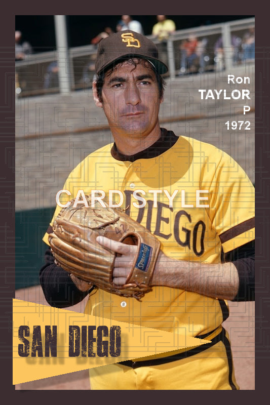 Ron Taylor - 1972 San Diego Padres - choose a size & style