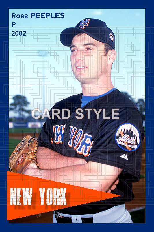 Ross Peeples - 2002 New York Mets - choose a size & style