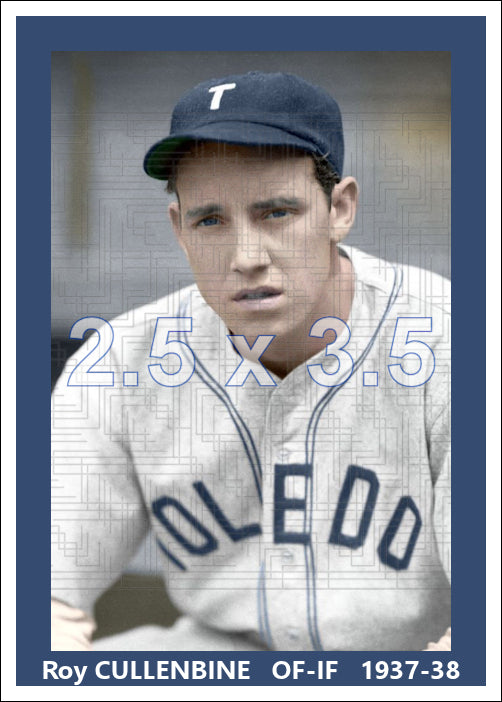 Roy Cullenbine - 1937-38 Toledo Mud Hens - choose a size & style