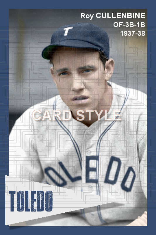 Roy Cullenbine - 1937-38 Toledo Mud Hens - choose a size & style