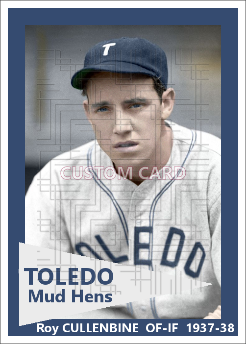 Roy Cullenbine - 1937-38 Toledo Mud Hens - choose a size & style