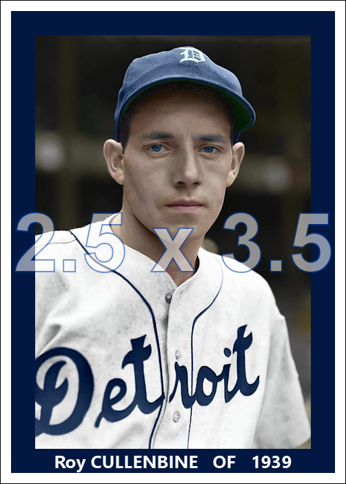 Roy Cullenbine - 1939 Detroit Tigers - choose a size & style