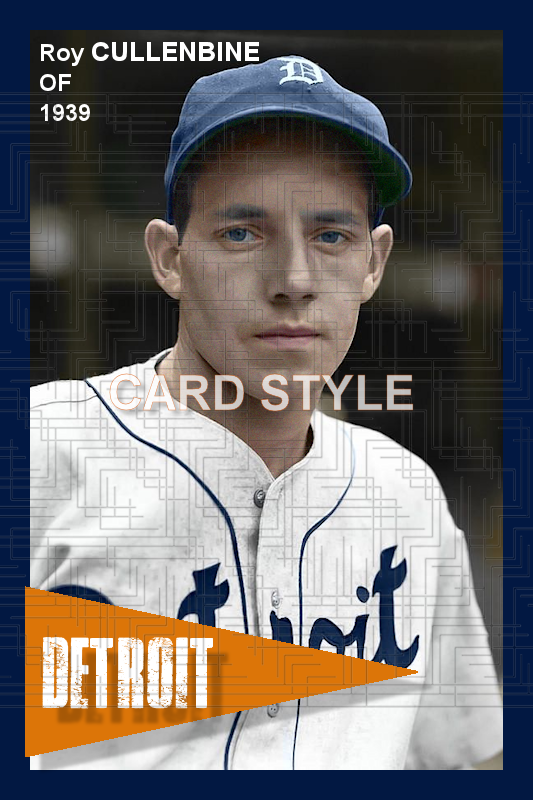 Roy Cullenbine - 1939 Detroit Tigers - choose a size & style