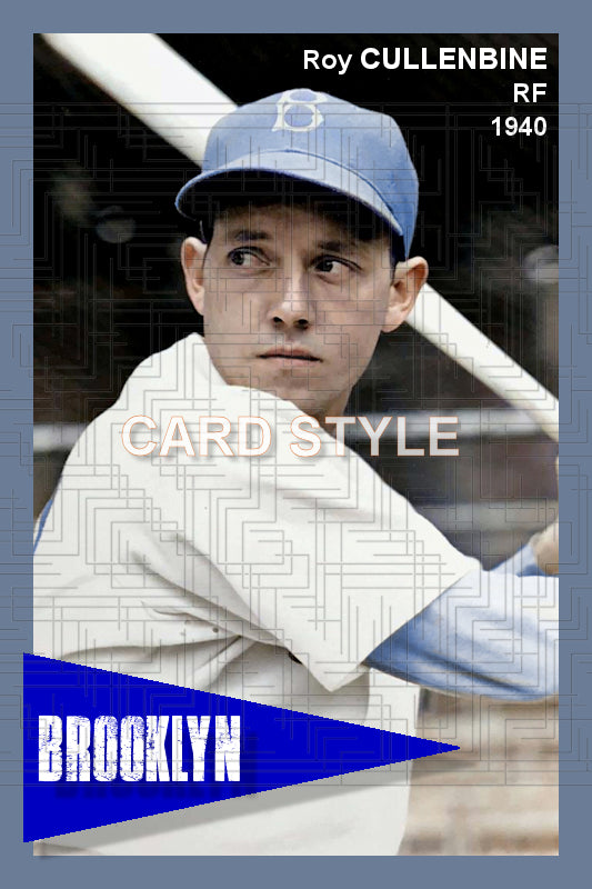 Roy Cullenbine - 1940 Brooklyn Dodgers - choose a size & style