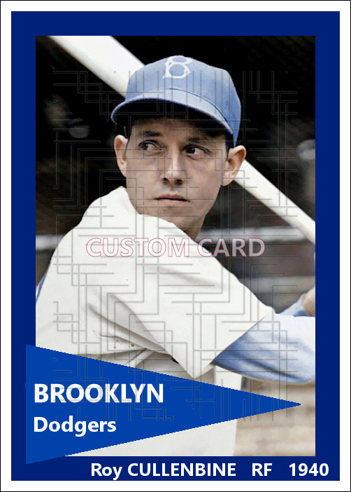 Roy Cullenbine - 1940 Brooklyn Dodgers - choose a size & style